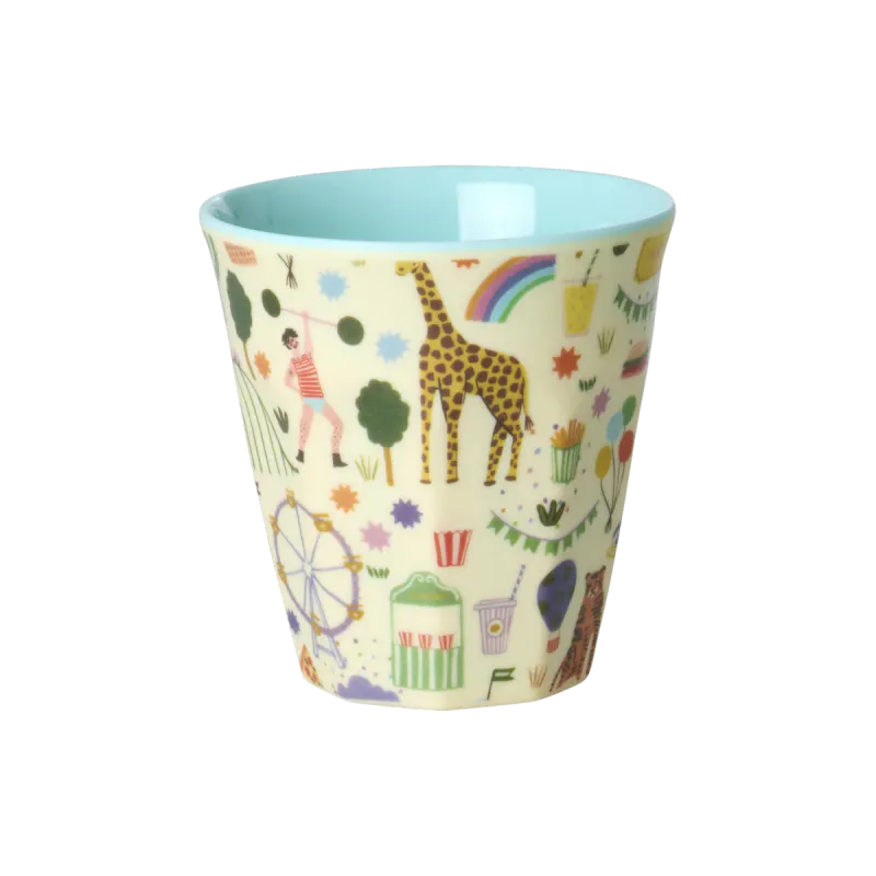 Kopp i Melamine - Mint Fun Fair Print - Small 160 ml