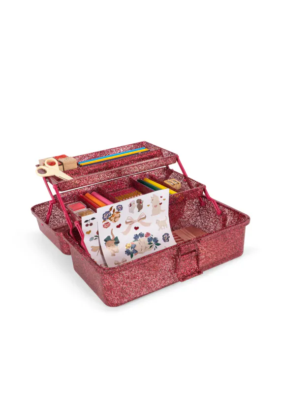 Creative Art Caddy, Glitter Rose - Konges Sløjd