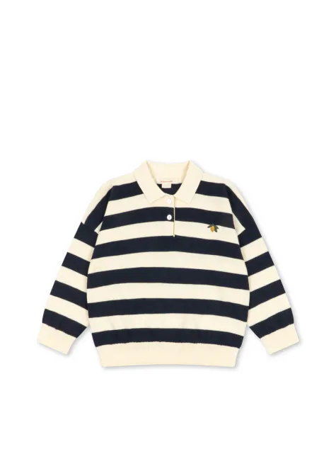 Hovedbilde Manis Knit Polo, Navy Stripe - Konges Sløjd