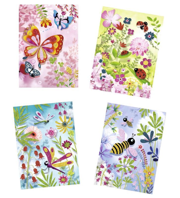Hobbysett, Lag Glitter Sommerfugler - Djeco