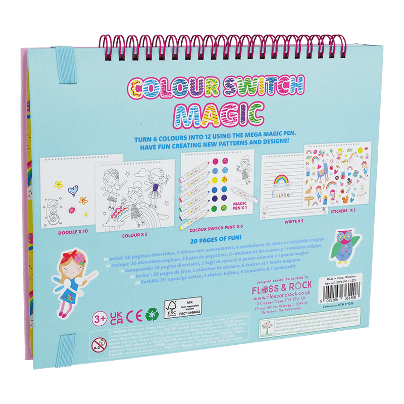 Magisk Fargeleggingsbok, Rainbow Fairy - Floss & Rock